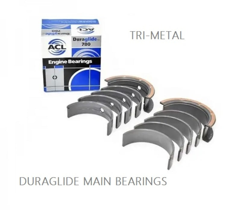 ACL 1965-2000 Chevy V8 396/402/427/454 .20mm Oversized Main Bearing Set 5M829P-20