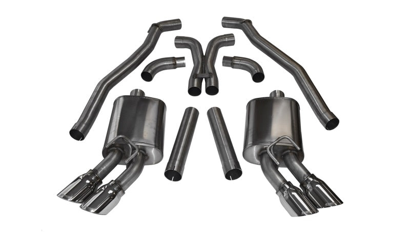 Corsa Performance 12-13 Chevrolet Camaro Coupe ZL1 6.2L V8 Polished Sport Cat-Back + XO (view 1)