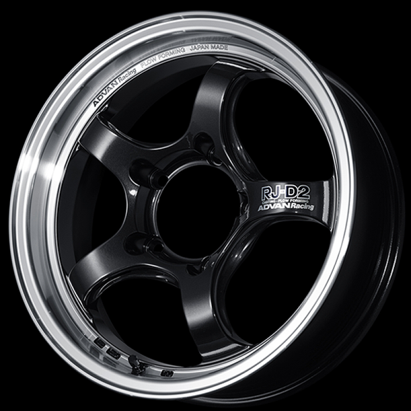 Advan RG-D2 15x6.0 / +45 Offset / 4x100 / 63mm Bore / Machining and Black Gunmetallic YAT5C45ABG