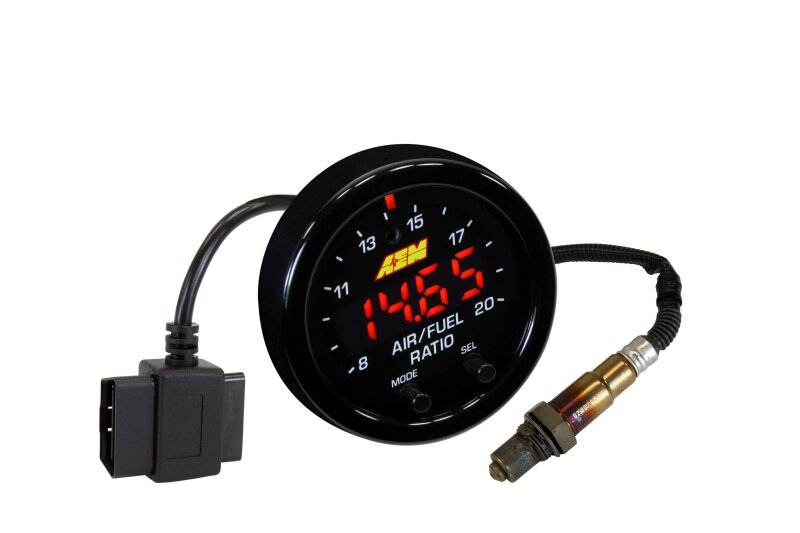 AEM Electronics X-Series OBDII Wideband UEGO AFR Sensor Controller Gauge (view 2)