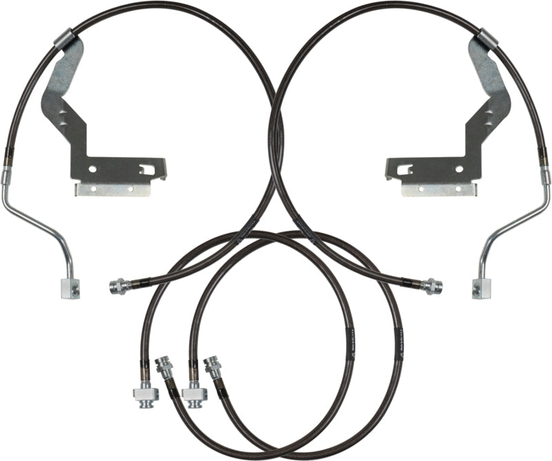 Carli 17-23 Ford F250/350 SD Hardware Braided Brake Lines 4.5in CS-FORDBBL-45-17