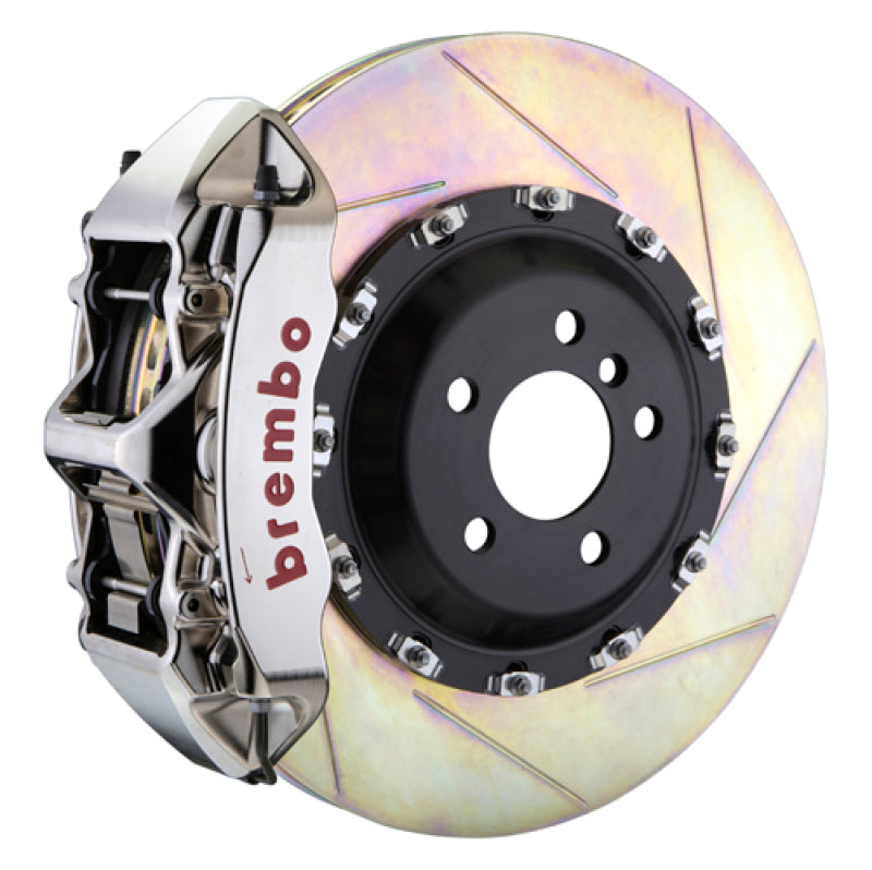 Brembo 12-14 ML550 Front GTR BBK 6 Piston Billet 411x34 2pc Rotor Slotted Type1-Nickel 1L2.9502AR