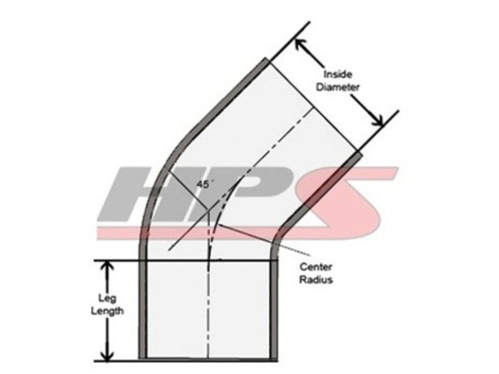 HPS 3-1/4" - 3-1/2" ID, Silicone 45 Degree Elbow Reducer Coupler Hose, High Temp 4-ply Reinforced, Blue, 83mm - 89mm ID (view 1)