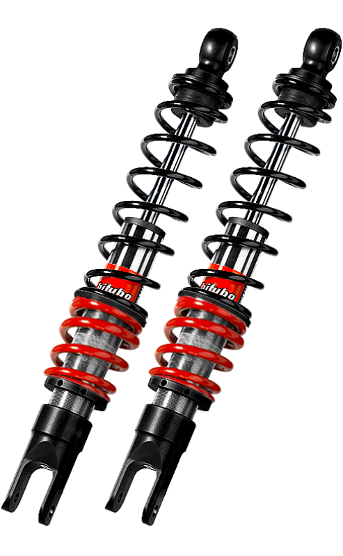 Bitubo Suspension Bitubo YGB0 Twinshocks Rear Adjustable: Spring Preload, Red And Black Springs SC193YGB01
