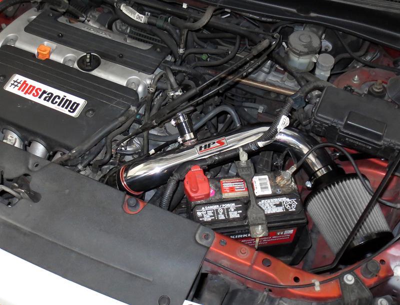 HPS Shortram Air Intake Kit 2003-2006 Honda Element 2.4L, Polish
