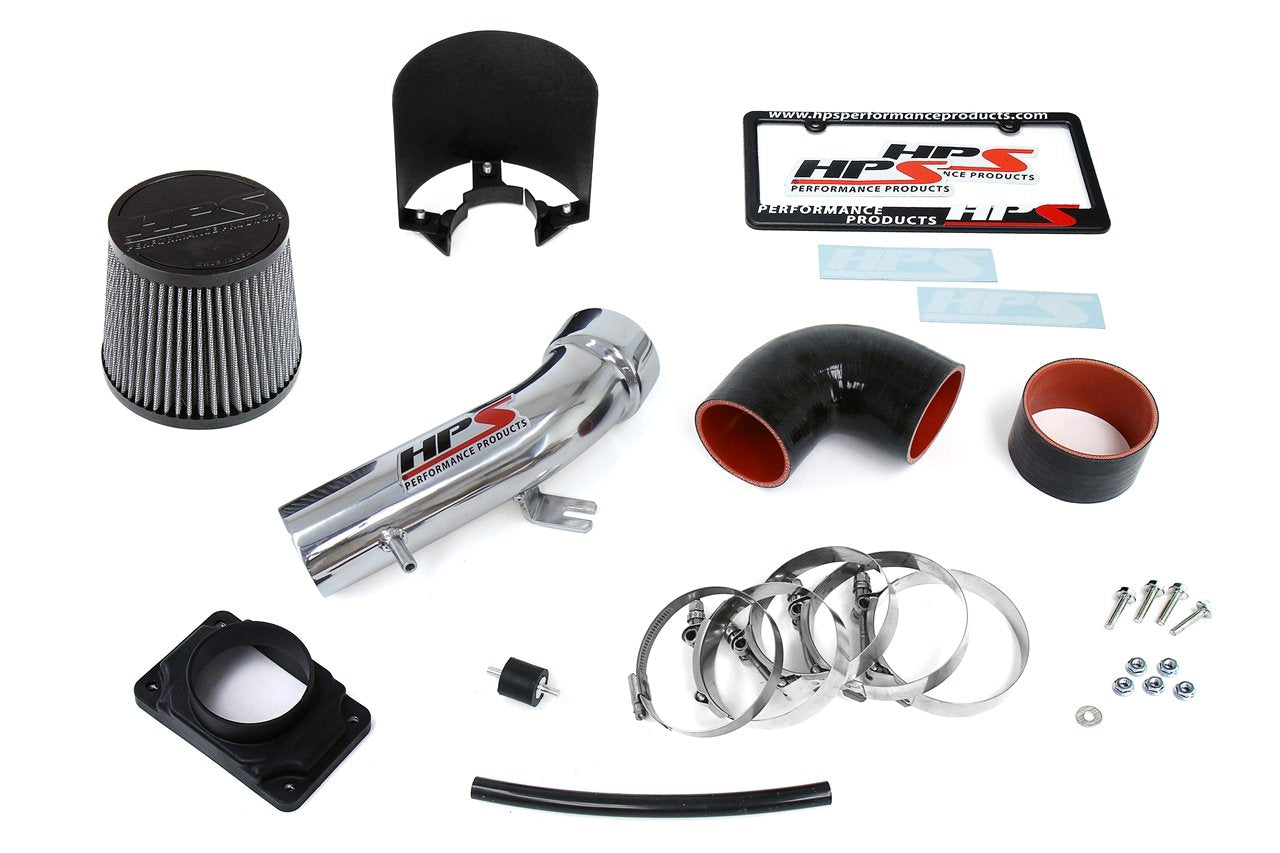 HPS Performance HPS Shortram Air Intake Kit 2001-2003 Chrysler Sebring Lxi 3.0L V6, Includes Heat Shield, Polish