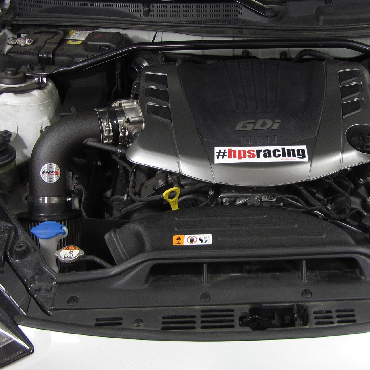 HPS Shortram Air Intake Kit 2013-2015 Hyundai Genesis Coupe 3.8L V6, Includes Heat Shield, Blue