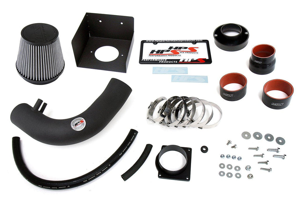 HPS Shortram Air Intake Kit 1997-2003 Ford F150 4.6L 5.4L V8, Includes Heat Shield, Black