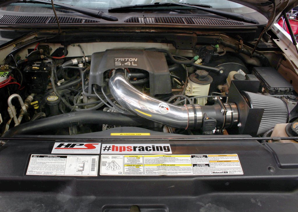 HPS Performance HPS Shortram Air Intake Kit 2001-2003 Ford Lobo 5.4L V8, Includes Heat Shield, 827-540