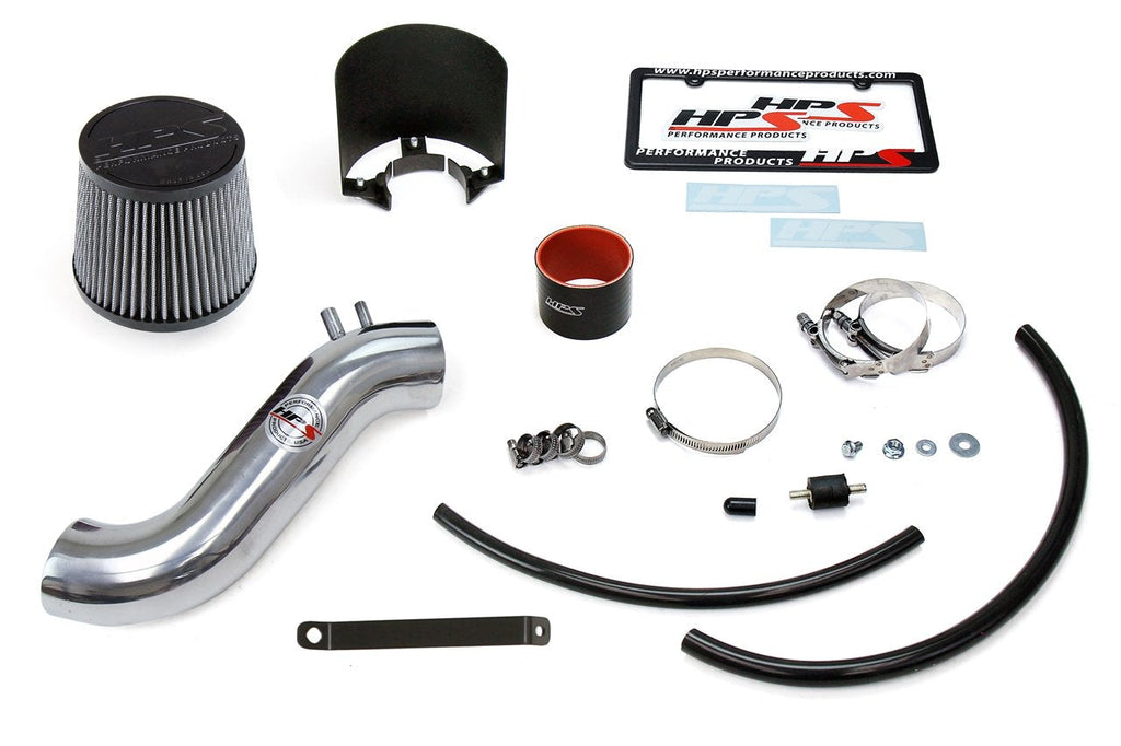 HPS Shortram Air Intake Kit 2016-2018 Kia Optima 2.4L Non Turbo, Includes Heat Shield, Polish