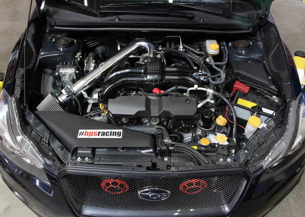 HPS Shortram Air Intake Kit 2012-2016 Subaru Impreza 2.0L Non Turbo, Includes Heat Shield, Blue