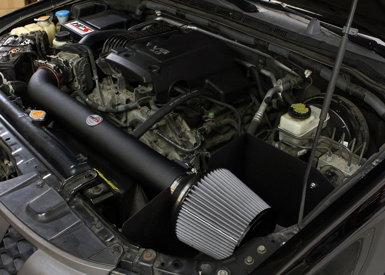 HPS Shortram Air Intake Kit 2005-2015 Nissan Xterra 4.0L V6, Includes Heat Shield, Black