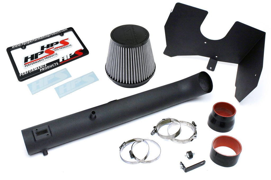 HPS Shortram Air Intake Kit 2005-2012 Nissan Pathfinder 4.0L V6, Includes Heat Shield, Black