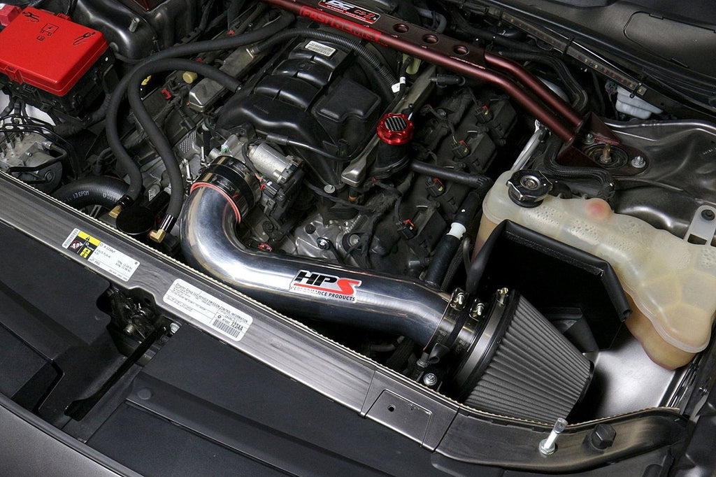 HPS Shortram Air Intake Kit 2011-2017 Dodge Charger 5.7L V8 except Shaker Hood, Includes Heat Shield, Black