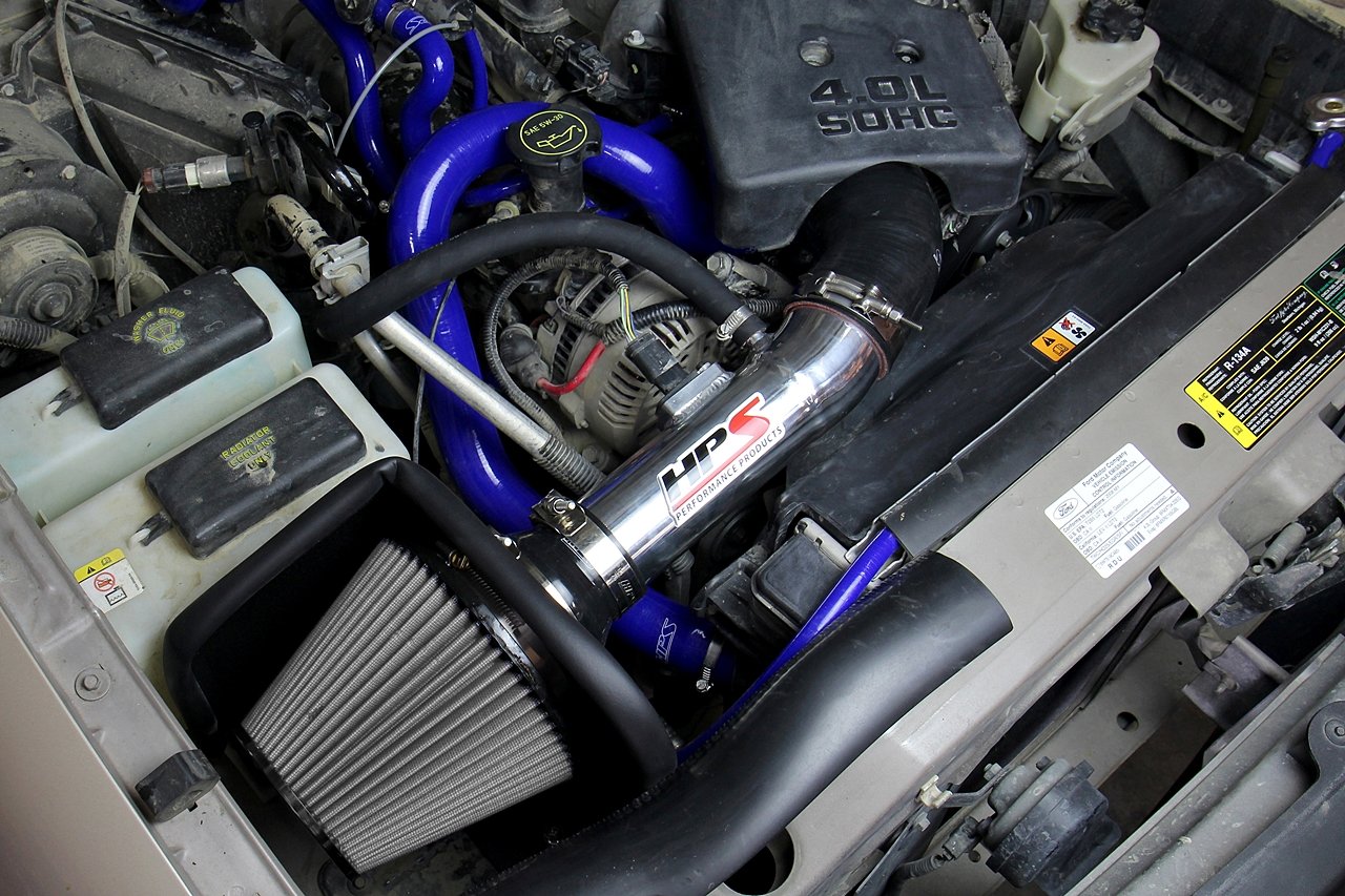 HPS Shortram Air Intake Kit 2004-2009 Mazda B4000 4.0L V6, Includes Heat Shield, Black