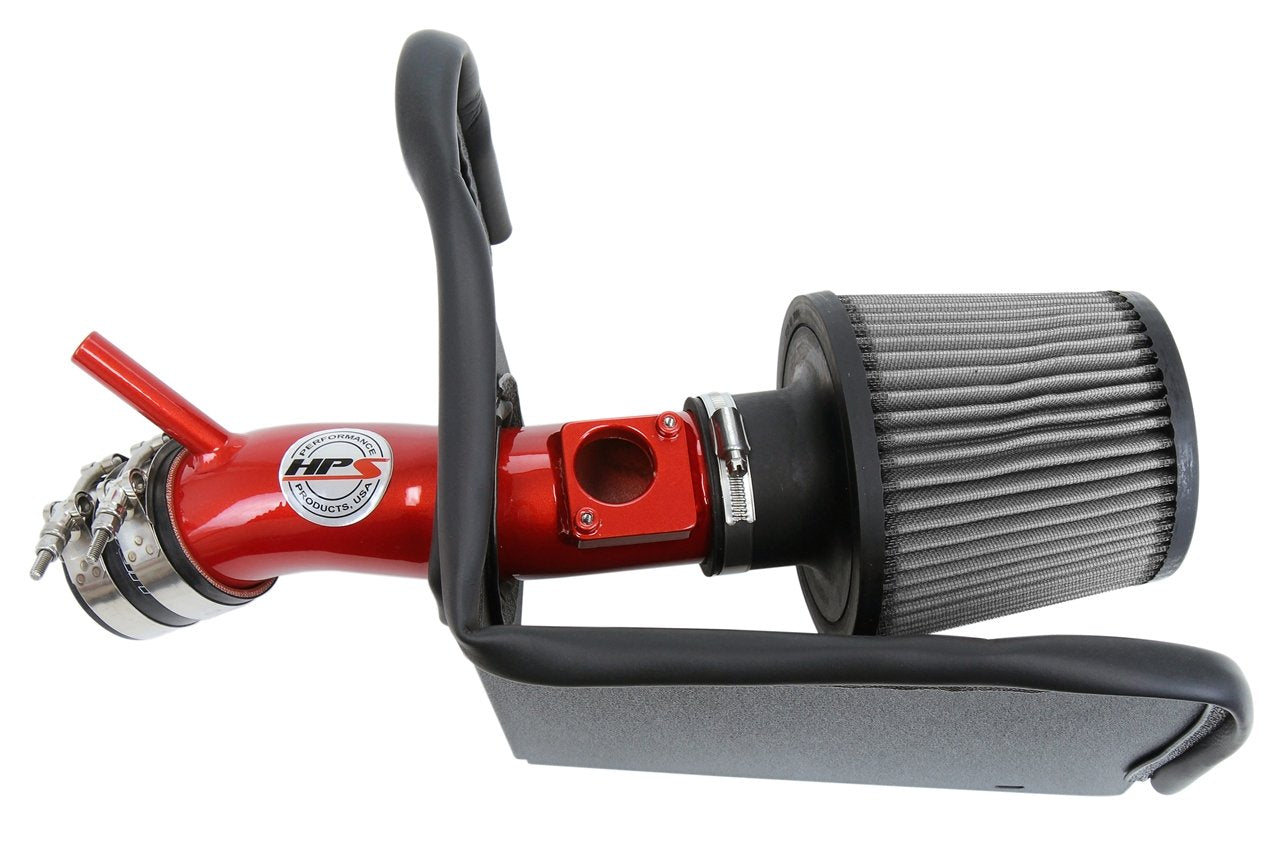 HPS Shortram Air Intake Kit 2018-2019 Toyota C-HR 2.0L, Includes Heat Shield, Red