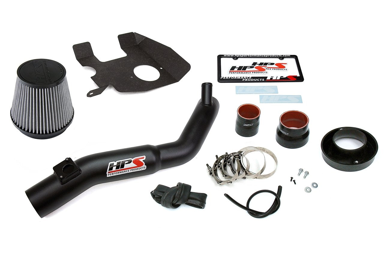 HPS Shortram Air Intake Kit 2018-2019 Lexus RC300 2.0L Turbo, Includes Heat Shield, Black