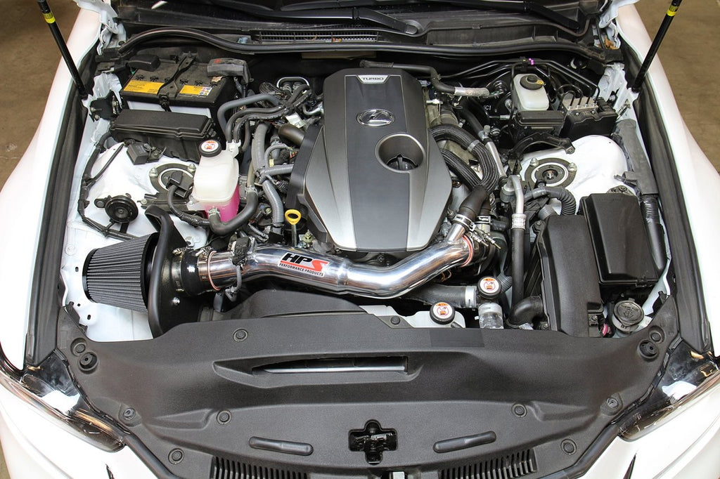 HPS Shortram Air Intake Kit 2016-2017 Lexus RC200t 2.0L Turbo, Includes Heat Shield, Blue