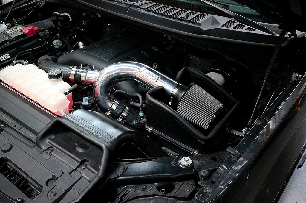 HPS Shortram Air Intake Kit 2015-2016 Ford F150 3.5L Ecoboost Turbo, Includes Heat Shield, 827-634