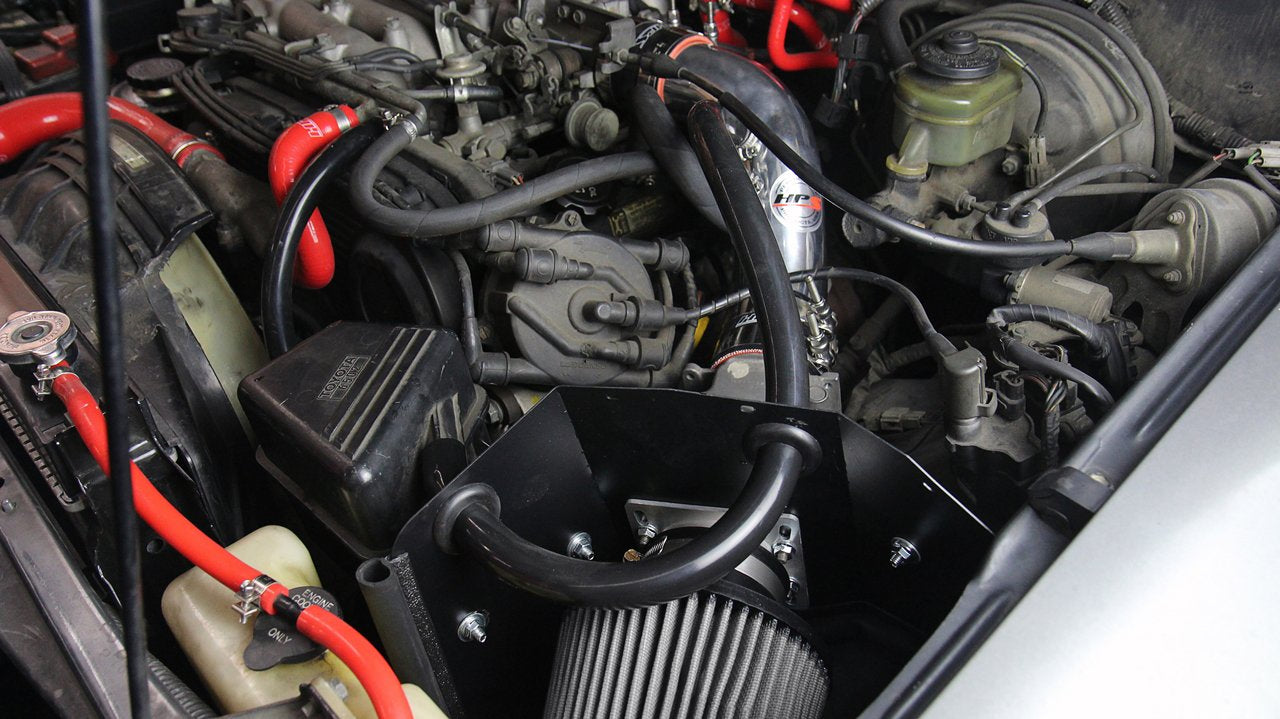 HPS Shortram Air Intake Kit 1989-1995 Toyota Pickup 3.0L V6, Includes Heat Shield, Red