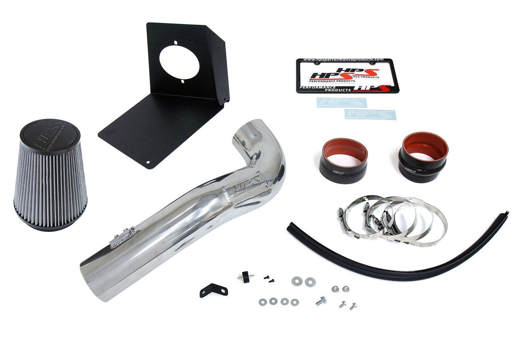 HPS Performance HPS Shortram Air Intake Kit 2009-2014 GMC Yukon 4.8L 5.3L 6.2L V8, Includes Heat Shield, Polish
