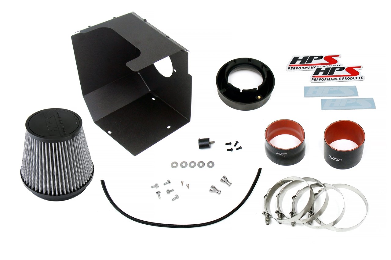 HPS Cold Air Intake Kit with Heat Shield GMC 2017-2019 sierra 2500 HD 6.6L V8 Duramax Diesel Turbo L5P