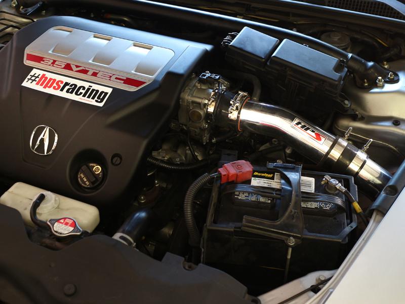 HPS Cold Air Intake Kit 2007-2008 Acura TL Type-S 3.5L V6, Converts to Shortram, Red