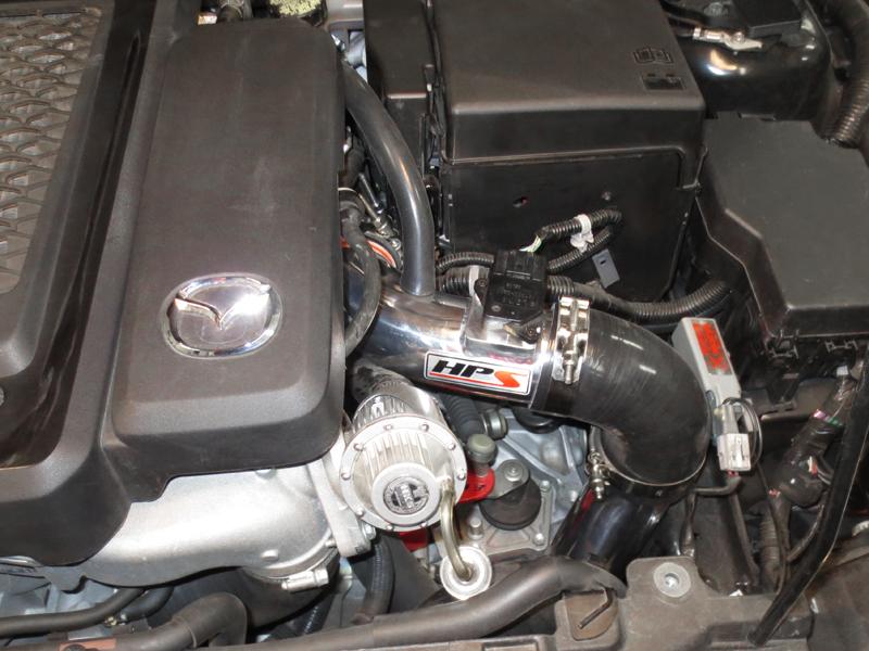 HPS Cold Air Intake Kit 2007-2013 Mazda Mazdaspeed 3 2.3L Turbo, Converts to Shortram, Polish