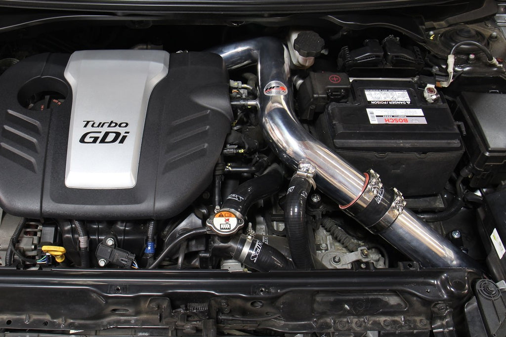 HPS Cold Air Intake Kit 2013-2017 Hyundai Veloster 1.6L Turbo, Converts to Shortram, Black