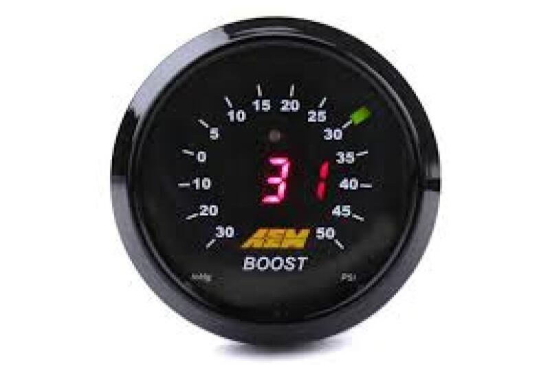 AEM Electronics 52mm Digital Boost Gauge 50 PSI (view 4)