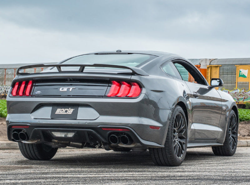 Borla 18-19 Ford Mustang GT 5.0L 2.5in S-Type Exhaust w/o Valves (Rear Section Only) - Black Chrome 11953BC