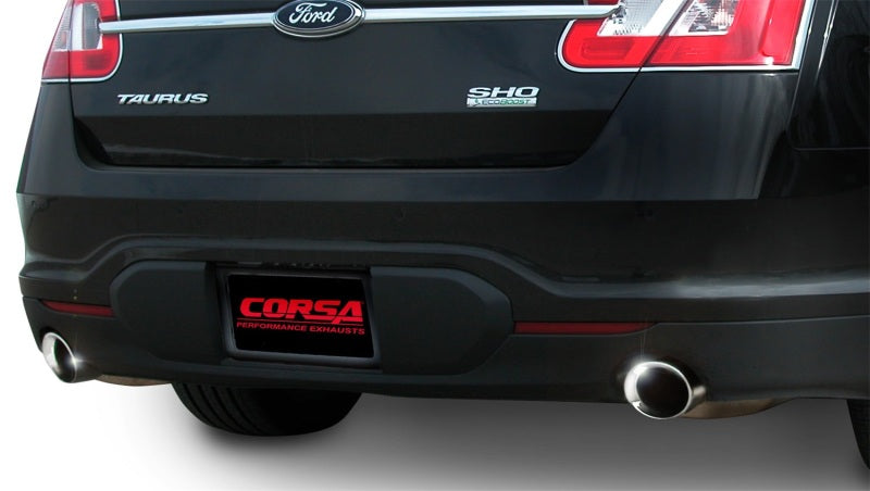 Corsa Performance 10-13 Ford Taurus SHO 3.5L V6 Turbo Polished Sport Cat-Back Exhaust (view 2)