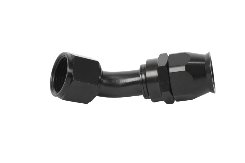 Aeromotive PTFE Hose End - AN-12 - 45 Deg - Black Anodized 15360