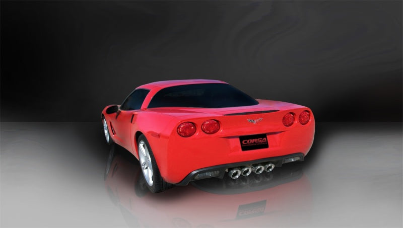 Corsa Performance 05-08 Chevrolet Corvette C6 6.0L V8 Polished Xtreme Axle-Back Exhaust (view 3)