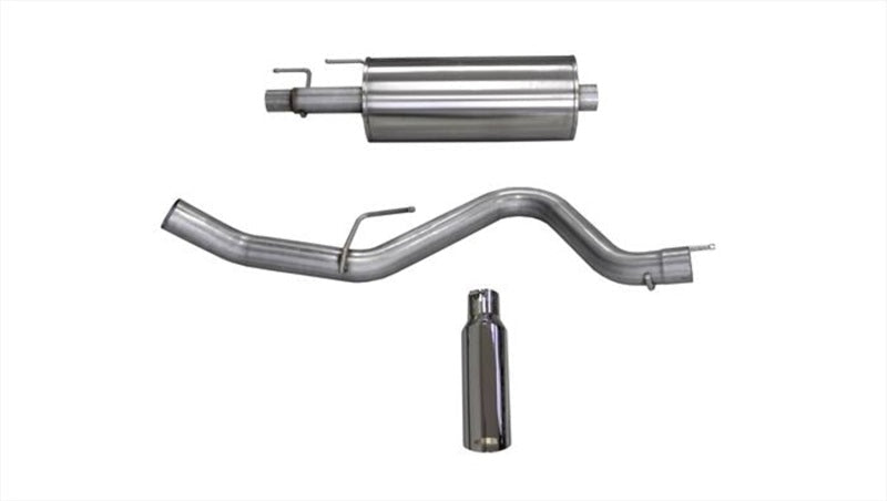 Corsa Performance 15-16 Ford F-150 EcoBoost Cat-Back Single Side Exit w/ 4.0in Polished (view 1)