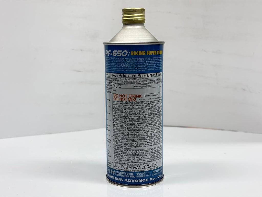 Endless RF‑650 Racing Brake Fluid 500 mL - 613°F Dry Boiling Point, Motorsport Grade RF650 (view 3)