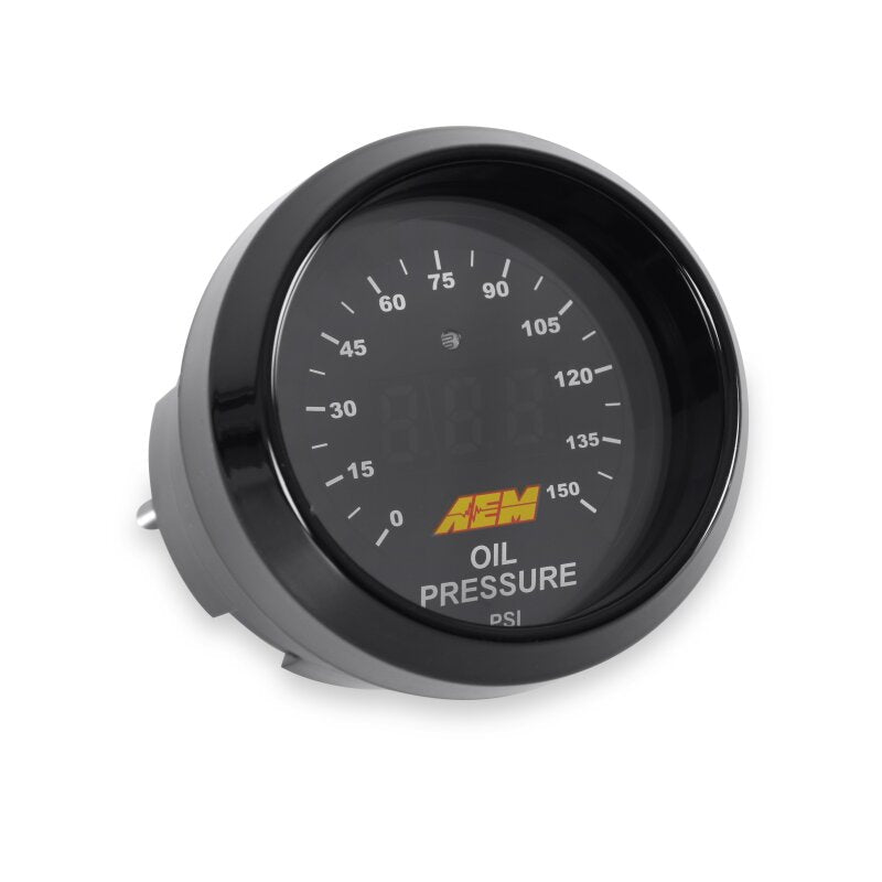 AEM Electronics 52mm Digital Oil Pressure Gauge 0-150 PSI (view 2)