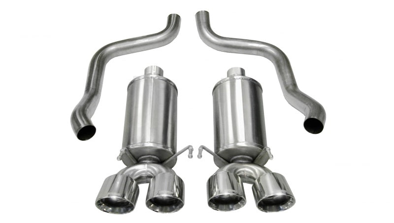 Corsa Performance 05-08 Chevrolet Corvette C6 6.0L V8 Polished Xtreme Axle-Back Exhaust (view 1)
