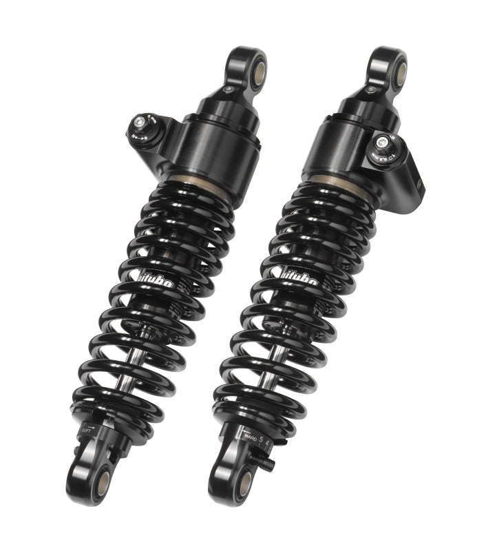 Bitubo Suspension Bitubo WME2 Twinshocks Adjustable: Hydraulic Spring Preload, Rebound, Length 331mm, Dark Edition HD036WME22V2