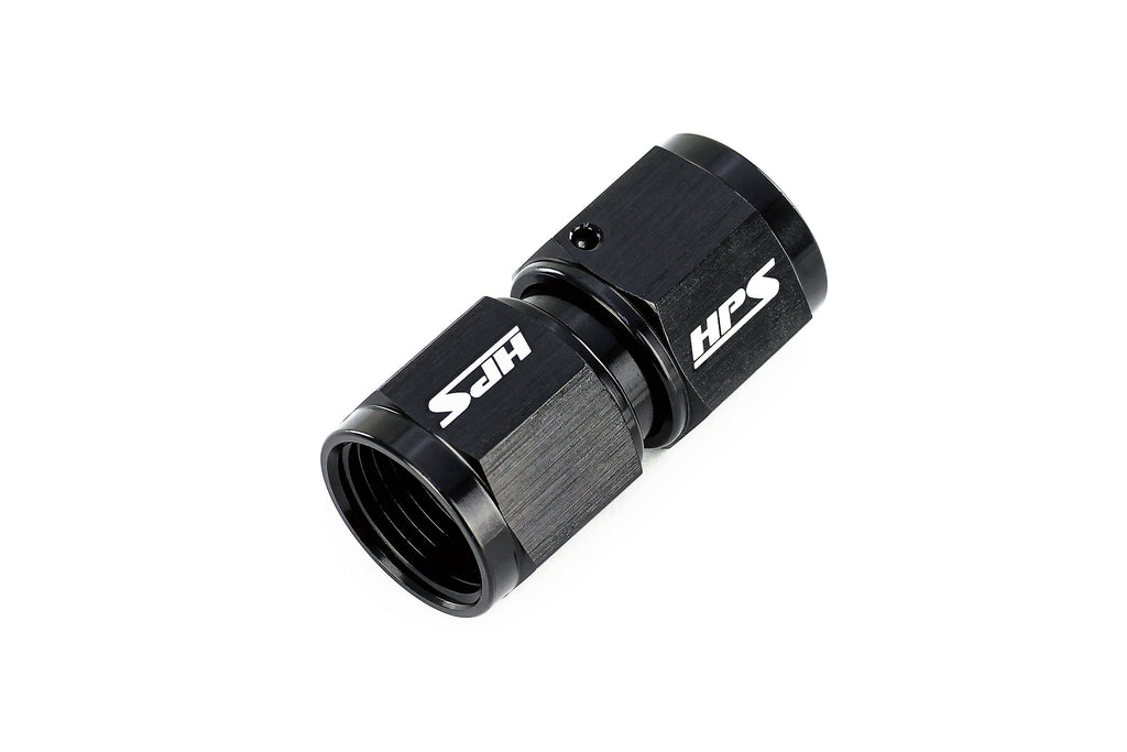HPS Performance Products AN Female to Female Swivel Coupling Adapter, Aluminum, Black