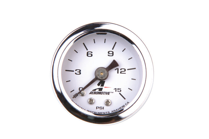 Aeromotive 0-15 psi Fuel Pressure Gauge (view 1)