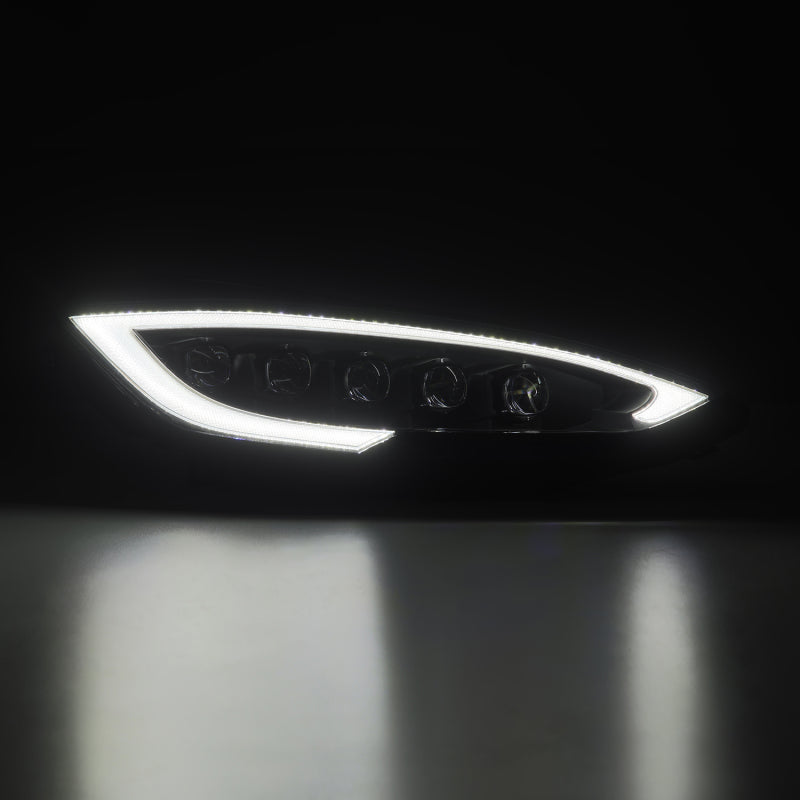AlphaRex 12-21 Tesla Model S NOVA-Series LED Proj Headlights Blk w/Activtn Light & Seq.Sig / SB DRL 880877 *Discontinued