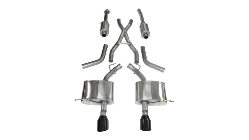 Corsa Performance Sport Dual Rear Cat-Back Exhaust 11-14 Dodge Durango 5.7L V8 Black (view 1)