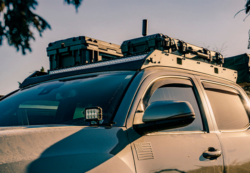Cali Raised LED Cali Raised 05-23 Toyota Tacoma Premium Roof Rack - Blue Small/Light Kit CR2750