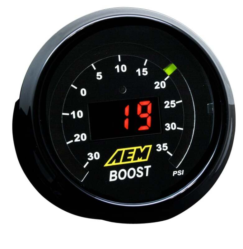 AEM Electronics 52mm Digital Boost Gauge 35 PSI (view 2)