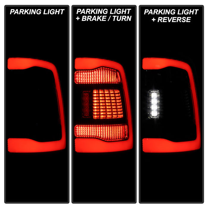 SPYDER xTune 09-18 Dodge Ram 1500 / 10-19 2500/3500 LED Tail Lights ALT-JH-DRAM10-LED-BSM 9951992