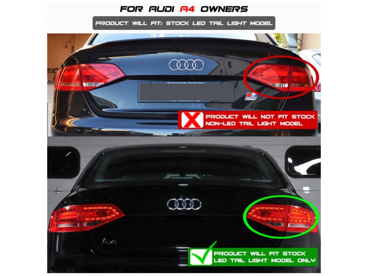 Spyder Audi A4 09-12 4Dr LED Tail Lights - LED Model Only (view 3)