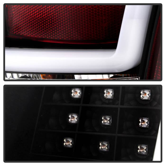 Spyder Chrysler 300C 08-10 V2 Light Bar LED Tail Lights - Black ALT-YD-C308V2-LED-BK 5083388