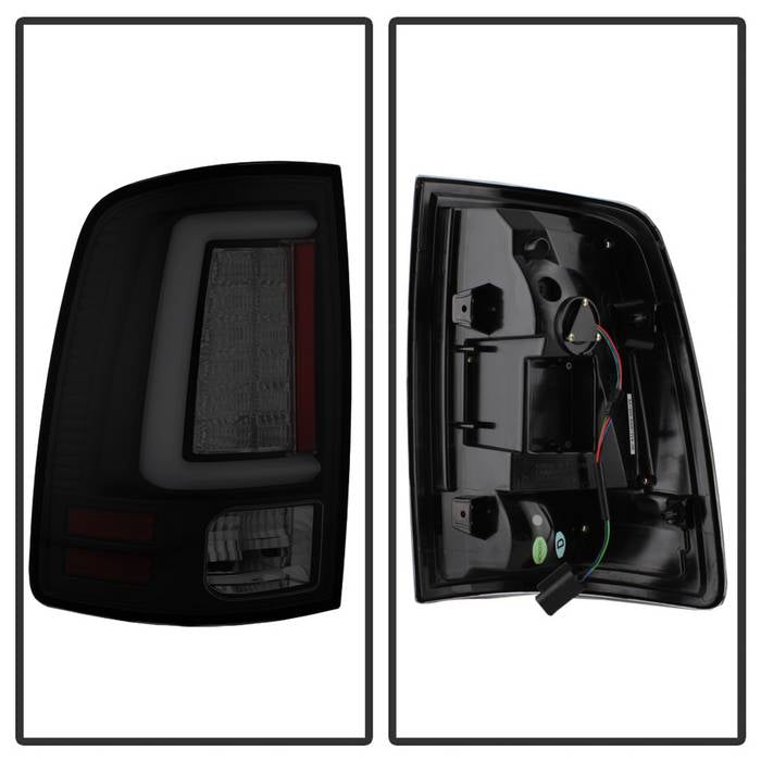 Spyder 13-14 Dodge Ram 1500 Light Bar LED Tail Lights - Black Smoke ALT-YD-DRAM13V2-LED-BSM 5084064