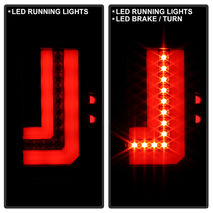 Spyder GMC Sierra 14-16 LED Tail Lights Black ALT-YD-GS14-LBLED-BK 5080660